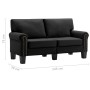 2-Sitzer-Sofa aus schwarzem Stoff von vidaXL, Sofas - Ref: Foro24-287156, Preis: 256,99 €, Rabatt: %