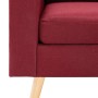 3-seater sofa with footstool in red wine red fabric by vidaXL, Sofas - Ref: Foro24-288730, Price: 386,22 €, Discount: %