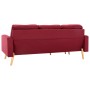 3-Sitzer-Sofa mit Fußhocker aus weinrotem Stoff von vidaXL, Sofas - Ref: Foro24-288730, Preis: 387,99 €, Rabatt: %