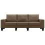 3 seater brown fabric sofa by vidaXL, Sofas - Ref: Foro24-287123, Price: 302,99 €, Discount: %