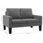 Graues 2-Sitzer-Sofa aus Kunstleder von vidaXL, Sofas - Ref: Foro24-288753, Preis: 273,99 €, Rabatt: %