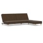 2-seater sofa bed with footrest in brown fabric by vidaXL, Sofas - Ref: Foro24-3080469, Price: 233,48 €, Discount: %