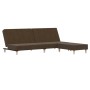 2-seater sofa bed with footrest in brown fabric by vidaXL, Sofas - Ref: Foro24-3080469, Price: 233,48 €, Discount: %