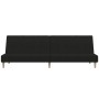 Sofá cama de 2 plazas con reposapies tela negro de vidaXL, Sofás - Ref: Foro24-3080467, Precio: 259,99 €, Descuento: %