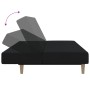 Sofá cama de 2 plazas con reposapies tela negro de vidaXL, Sofás - Ref: Foro24-3080467, Precio: 259,99 €, Descuento: %