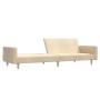 2-seater sofa bed with footrest in cream fabric by vidaXL, Sofas - Ref: Foro24-3080480, Price: 272,75 €, Discount: %