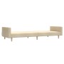 2-seater sofa bed with footrest in cream fabric by vidaXL, Sofas - Ref: Foro24-3080480, Price: 272,75 €, Discount: %