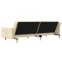 2-seater sofa bed with footrest in cream fabric by vidaXL, Sofas - Ref: Foro24-3080480, Price: 272,75 €, Discount: %