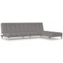 2-seater sofa bed with footrest in light gray fabric by vidaXL, Sofas - Ref: Foro24-3080534, Price: 260,99 €, Discount: %