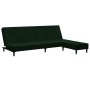 2-Sitzer-Schlafsofa mit Fußstütze aus dunkelgrünem Samt von vidaXL, Sofas - Ref: Foro24-3080492, Preis: 253,98 €, Rabatt: %