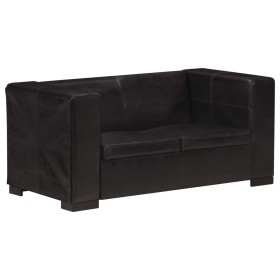 2 seater black genuine leather sofa by vidaXL, Sofas - Ref: Foro24-325119, Price: 454,99 €, Discount: %