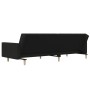 2-Sitzer-Schlafsofa mit Fußstütze aus schwarzem Stoff von vidaXL, Sofas - Ref: Foro24-3080479, Preis: 283,09 €, Rabatt: %