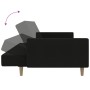 2-Sitzer-Schlafsofa mit Fußstütze aus schwarzem Stoff von vidaXL, Sofas - Ref: Foro24-3080479, Preis: 283,99 €, Rabatt: %