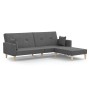 2-seater sofa bed with footrest in light gray fabric by vidaXL, Sofas - Ref: Foro24-3080511, Price: 302,26 €, Discount: %