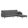 2-seater sofa bed with footrest in light gray fabric by vidaXL, Sofas - Ref: Foro24-3080511, Price: 302,26 €, Discount: %