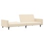 2-Sitzer-Schlafsofa mit Fußstütze aus cremefarbenem Samt von vidaXL, Sofas - Ref: Foro24-3080510, Preis: 245,13 €, Rabatt: %