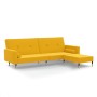 2-Sitzer-Schlafsofa mit Fußstütze aus gelbem Samt von vidaXL, Sofas - Ref: Foro24-3080531, Preis: 288,88 €, Rabatt: %