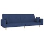 Sofá cama de 2 plazas con reposapies tela azul de vidaXL, Sofás - Ref: Foro24-3080517, Precio: 286,99 €, Descuento: %