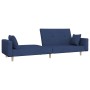 2-Sitzer-Schlafsofa mit Fußstütze aus blauem Stoff von vidaXL, Sofas - Ref: Foro24-3080517, Preis: 286,42 €, Rabatt: %