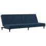 2-Sitzer-Schlafsofa mit Fußstütze aus blauem Samt von vidaXL, Sofas - Ref: Foro24-3080489, Preis: 267,43 €, Rabatt: %