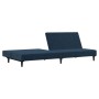 2-Sitzer-Schlafsofa mit Fußstütze aus blauem Samt von vidaXL, Sofas - Ref: Foro24-3080489, Preis: 267,43 €, Rabatt: %