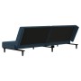 2-Sitzer-Schlafsofa mit Fußstütze aus blauem Samt von vidaXL, Sofas - Ref: Foro24-3080489, Preis: 267,43 €, Rabatt: %