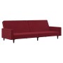 2-Sitzer-Schlafsofa mit Fußstütze aus rotem Samt von vidaXL, Sofas - Ref: Foro24-3080506, Preis: 270,93 €, Rabatt: %