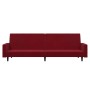 2-Sitzer-Schlafsofa mit Fußstütze aus rotem Samt von vidaXL, Sofas - Ref: Foro24-3080506, Preis: 270,93 €, Rabatt: %