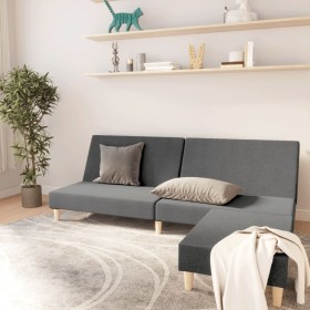 2-Sitzer-Schlafsofa mit Fußstütze aus hellgrauem Stoff von vidaXL, Sofas - Ref: Foro24-3080465, Preis: 245,98 €, Rabatt: %