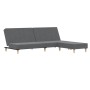 2-Sitzer-Schlafsofa mit Fußstütze aus hellgrauem Stoff von vidaXL, Sofas - Ref: Foro24-3080465, Preis: 245,98 €, Rabatt: %