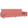 Sofá cama de 2 plazas con dos almohadas terciopelo rosa de vidaXL, Sofás - Ref: Foro24-337337, Precio: 181,99 €, Descuento: %