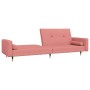 Sofá cama de 2 plazas con dos almohadas terciopelo rosa de vidaXL, Sofás - Ref: Foro24-337337, Precio: 181,99 €, Descuento: %