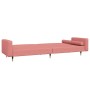 Sofá cama de 2 plazas con dos almohadas terciopelo rosa de vidaXL, Sofás - Ref: Foro24-337337, Precio: 181,99 €, Descuento: %