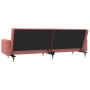 Sofá cama de 2 plazas con dos almohadas terciopelo rosa de vidaXL, Sofás - Ref: Foro24-337337, Precio: 181,99 €, Descuento: %