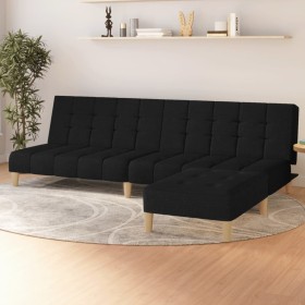 2-seater sofa bed with black fabric footrest by vidaXL, Sofas - Ref: Foro24-3080536, Price: 274,99 €, Discount: %