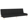 Sofá cama de 2 plazas con reposapies tela negro de vidaXL, Sofás - Ref: Foro24-3080536, Precio: 274,09 €, Descuento: %