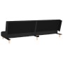 Sofá cama de 2 plazas con reposapies tela negro de vidaXL, Sofás - Ref: Foro24-3080536, Precio: 274,09 €, Descuento: %