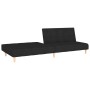 Sofá cama de 2 plazas con reposapies tela negro de vidaXL, Sofás - Ref: Foro24-3080536, Precio: 274,09 €, Descuento: %