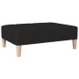 Sofá cama de 2 plazas con reposapies tela negro de vidaXL, Sofás - Ref: Foro24-3080536, Precio: 274,09 €, Descuento: %