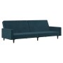 2-seater sofa bed with blue velvet footrest by vidaXL, Sofas - Ref: Foro24-3080500, Price: 304,86 €, Discount: %