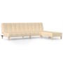 2-seater sofa bed with footrest in cream fabric by vidaXL, Sofas - Ref: Foro24-3080537, Price: 268,99 €, Discount: %