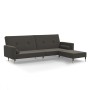 2-Sitzer-Schlafsofa mit Fußstütze aus dunkelgrauem Samt von vidaXL, Sofas - Ref: Foro24-3080525, Preis: 298,72 €, Rabatt: %