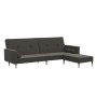 2-Sitzer-Schlafsofa mit Fußstütze aus dunkelgrauem Samt von vidaXL, Sofas - Ref: Foro24-3080525, Preis: 298,72 €, Rabatt: %