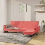 Sofá cama de 2 plazas con reposapiés terciopelo rosa de vidaXL, Sofás - Ref: Foro24-3080528, Precio: 243,04 €, Descuento: %