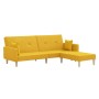 2-seater sofa bed with yellow fabric footrest by vidaXL, Sofas - Ref: Foro24-3080519, Price: 265,14 €, Discount: %