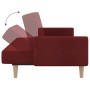 Sofá cama de 2 plazas tela rojo vino tinto de vidaXL, Sofás - Ref: Foro24-337364, Precio: 202,99 €, Descuento: %