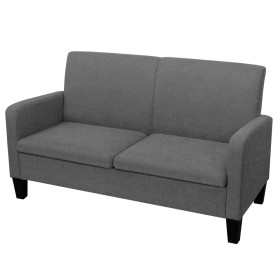 Sofá de 2 plazas 135x65x76 cm gris oscuro de vidaXL, Sofás - Ref: Foro24-244709, Precio: 236,08 €, Descuento: %