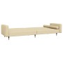 2-Sitzer-Schlafsofa mit zwei cremefarbenen Samtkissen von vidaXL, Sofas - Ref: Foro24-337342, Preis: 212,25 €, Rabatt: %