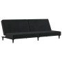 Sofá cama de 2 plazas con reposapies terciopelo negro de vidaXL, Sofás - Ref: Foro24-3080496, Precio: 267,40 €, Descuento: %