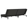 Sofá cama de 2 plazas con reposapies terciopelo negro de vidaXL, Sofás - Ref: Foro24-3080496, Precio: 267,40 €, Descuento: %